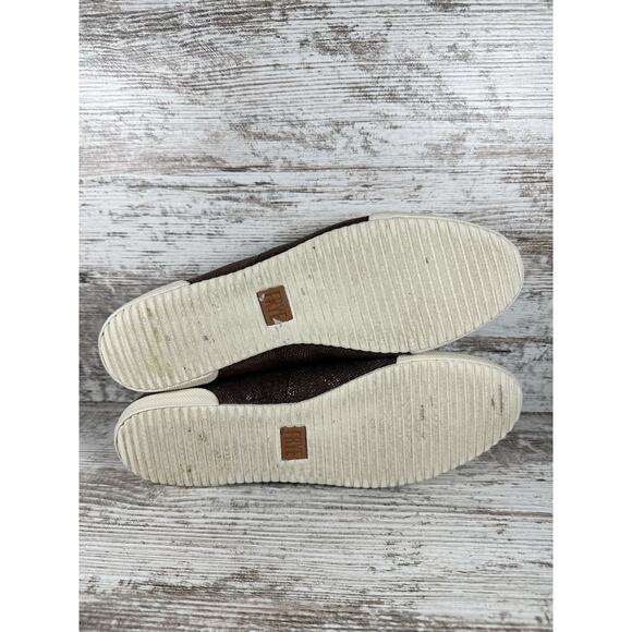 Women's Frye Melanie Metallic Bronze Leather Flats Sz 8M - Picture 8 of 10